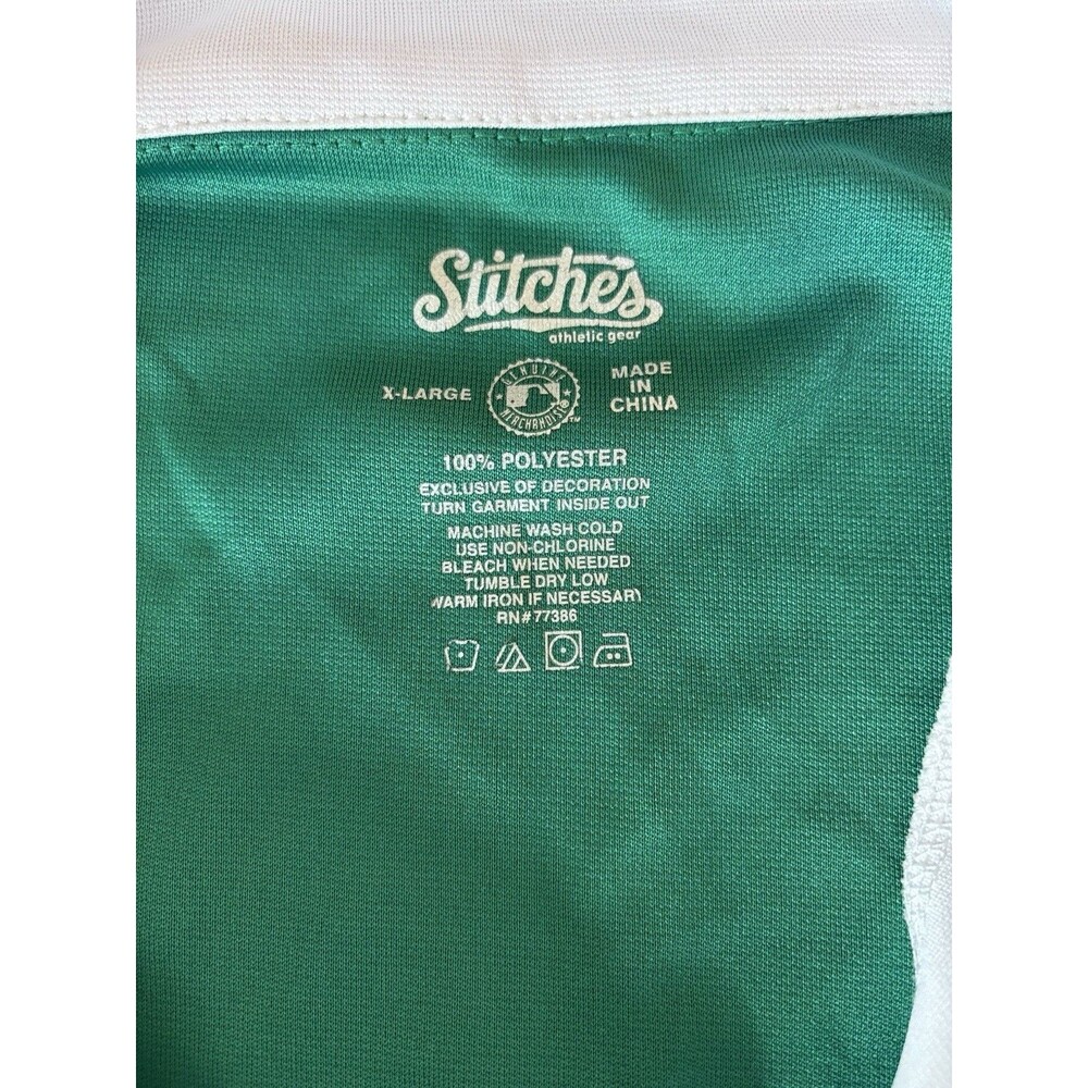 Stitches New York Yankees Green Track Jacket XL Full Zip MLB Jacket Vintage - Picture 9 of 13